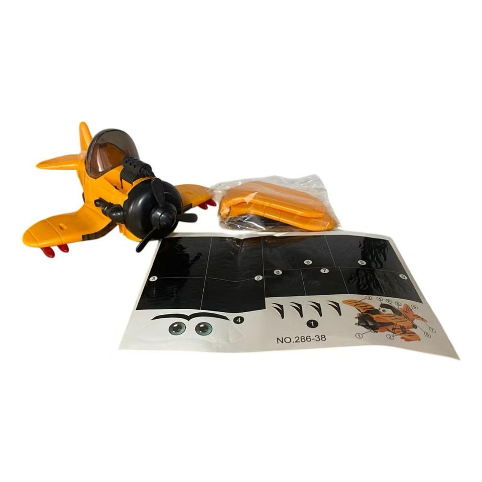 Safari Style Cartoon Plane with Lights & Sound