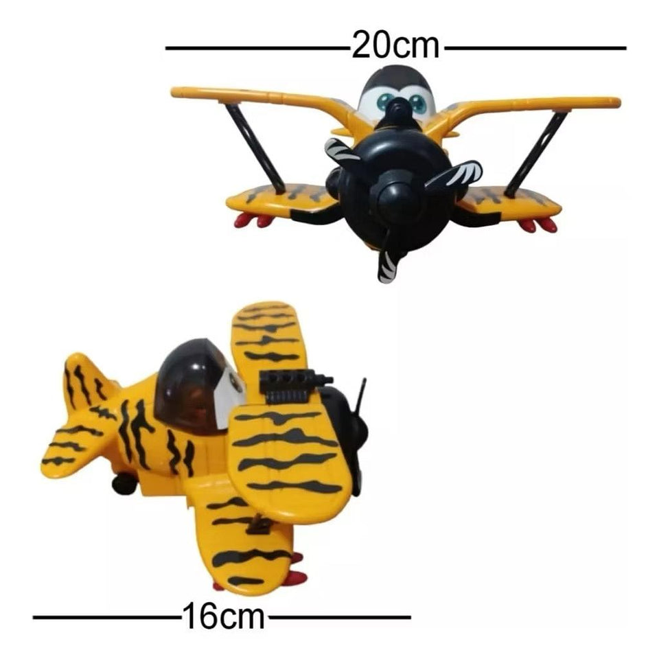 Safari Style Cartoon Plane with Lights & Sound