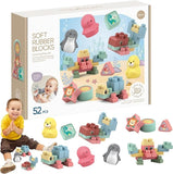 🧸 Soft Rubber Animal Building Blocks Set