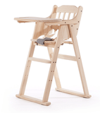 Solid Wooden Baby Feeding High Chair with Stable Frame