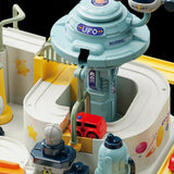 Space Adventure Car Play Set for Kids – Interactive Parking & Track Game with Vehicles and Lifts
