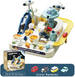Space Adventure Car Play Set for Kids – Interactive Parking & Track Game with Vehicles and Lifts