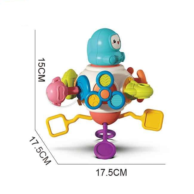 Space-Themed 8-in-1 Busy Activity Toy – Motor Skills & Sensory Play