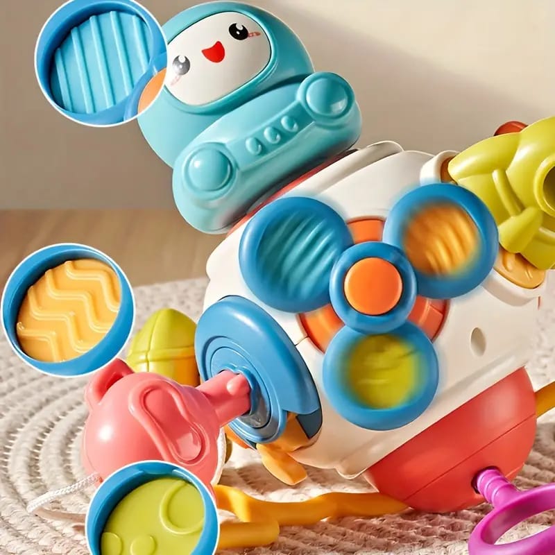 Space-Themed 8-in-1 Busy Activity Toy – Motor Skills & Sensory Play