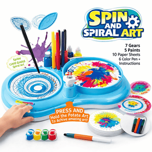 Spin Art Splash Painting Machine for Kids – Electric Creative Art Set with Paints & Paper