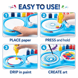 Spin Art Splash Painting Machine for Kids – Electric Creative Art Set with Paints & Paper