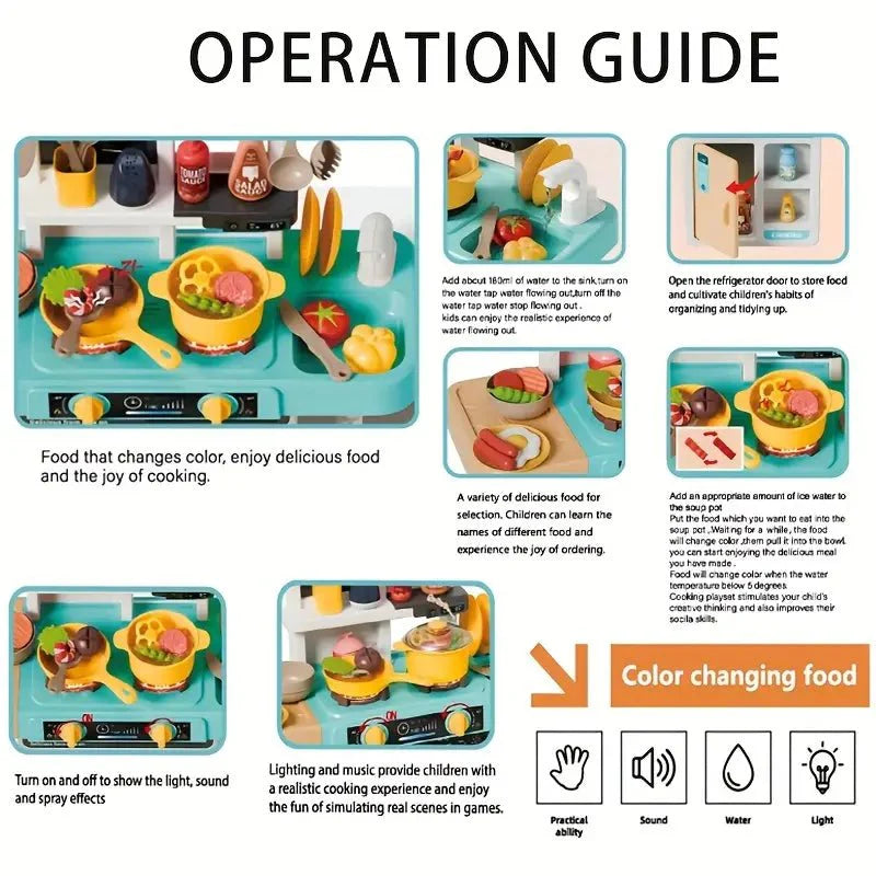 Spraying Home Kitchen Play Set – Realistic Mist Cooking Fun for Kids