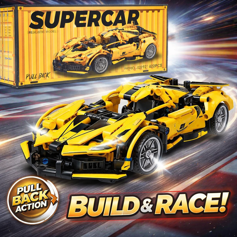 Supercar Pull-Back Building Blocks Set |422 PCS