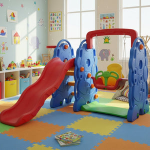 Swing & Slide Playset – Durable Steel Build &  Safe Outdoor Fun