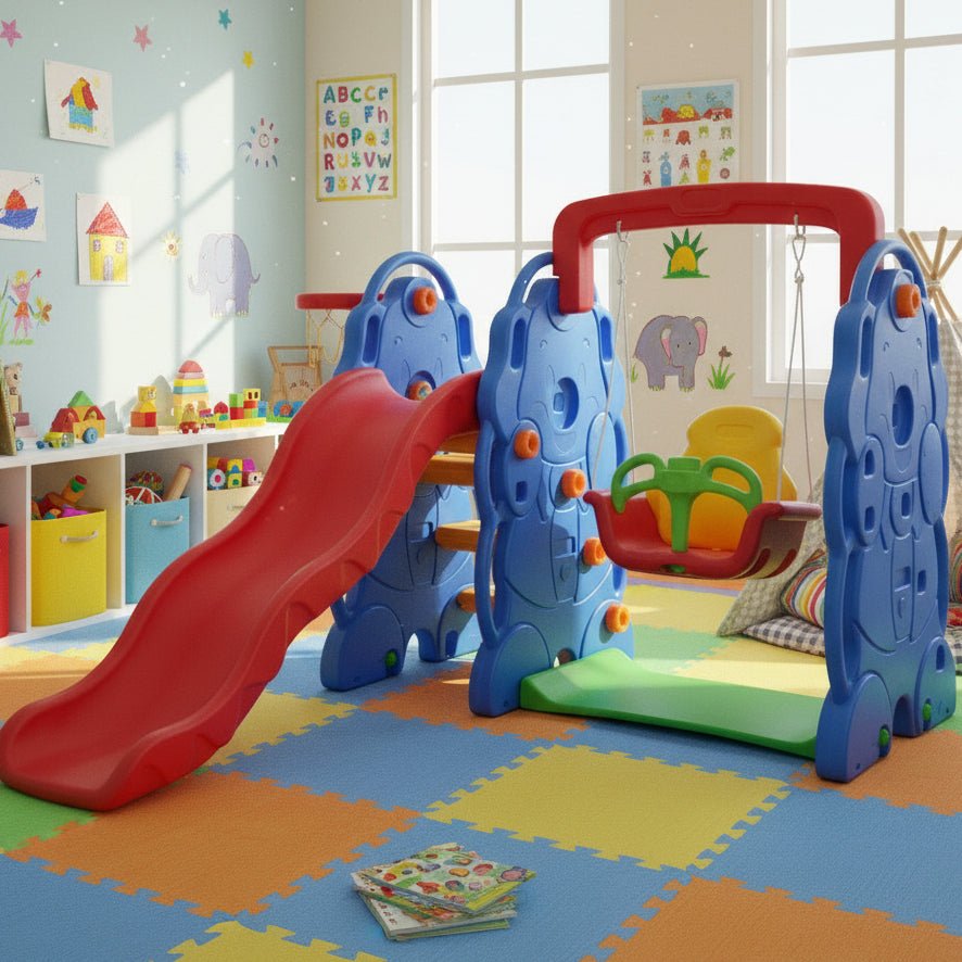 Swing & Slide Playset – Durable Steel Build &  Safe Outdoor Fun