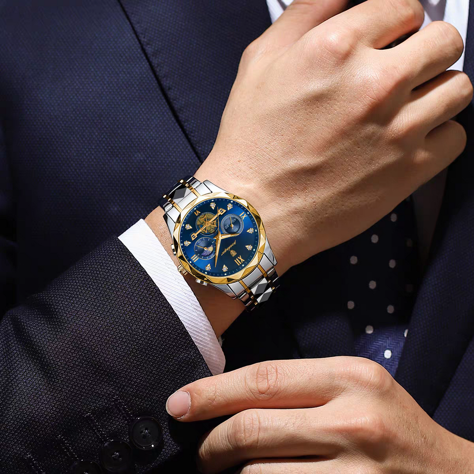 VIP Dinar Brand Men's Business Waterproof Chronograph Wrist Watch