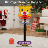 Tiger Hoop Adjustable Basketball Set for Kids – Indoor & Outdoor Sports Play Stand