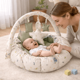 Tiny Tails Garden 2-in-1 Reversible Baby Round Cot & Play Mat