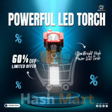 Tactical LED Flashlight Rechargeable, Emergency Tool with Side Light & USB Charging