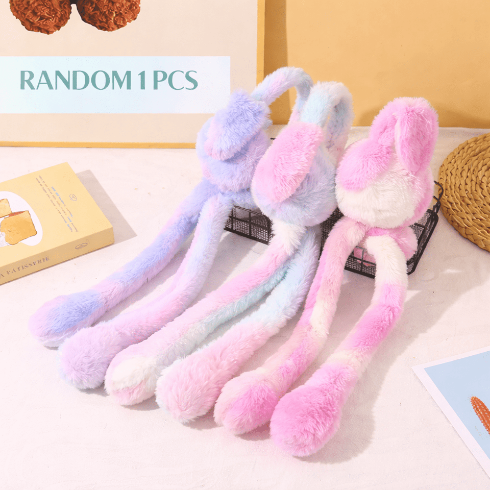 Trending Ear Move Rabbit Plush Earmuff – Soft Long-Ear Cuddle Companion