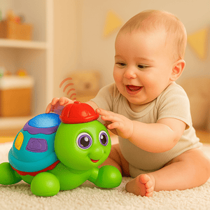 Turtles Blows  the Ball  – Interactive Rolling Turtle With Air-Blowing Fun