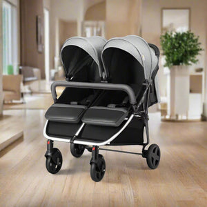 Twin Baby Stroller – Spacious, Secure &  Easy-Fold Design