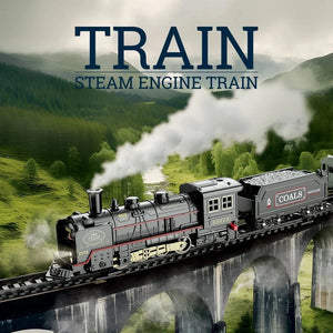 Vintage Steam Train Playset with Light & Sound 🚂