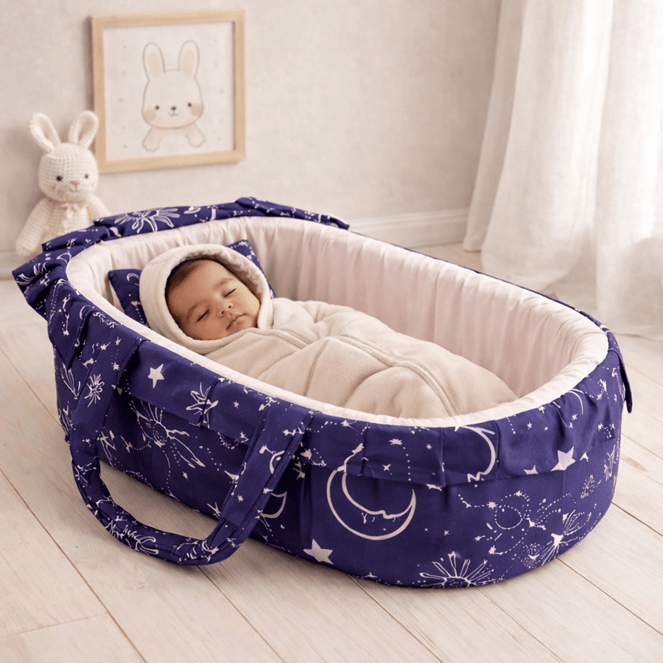 Violet Cozy Baby Basket Bed