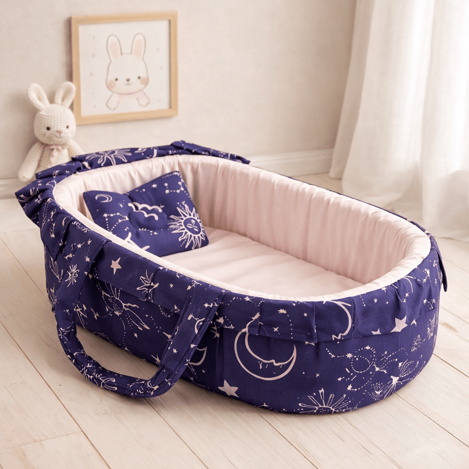 Violet Cozy Baby Basket Bed