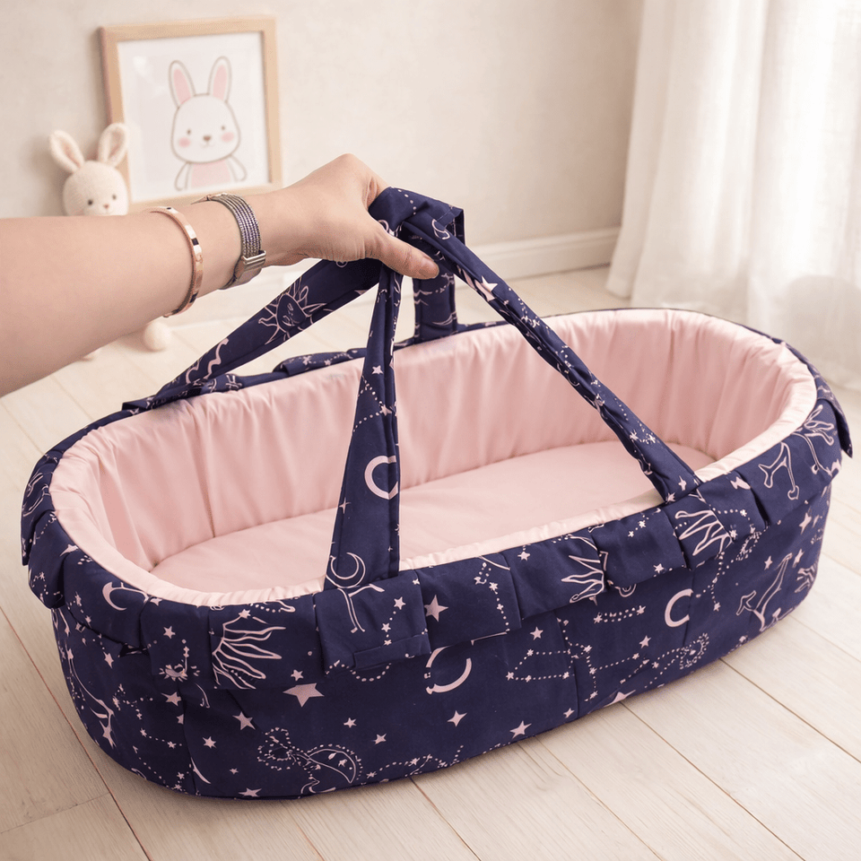 Violet Cozy Baby Basket Bed