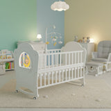 Wooden Baby Cot – Secure, Spacious & Parent-Friendly
